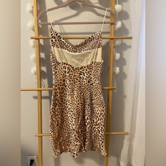 Hello Molly Velvet Leopard Print Cowl Neck Mini Dress - Picture 5 of 7